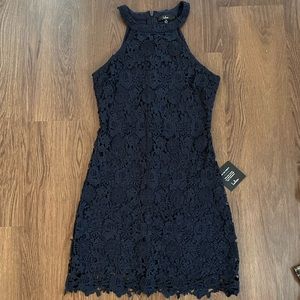 Lulus Love Poem Dress in Navy Blue. NWT. Size Medium
